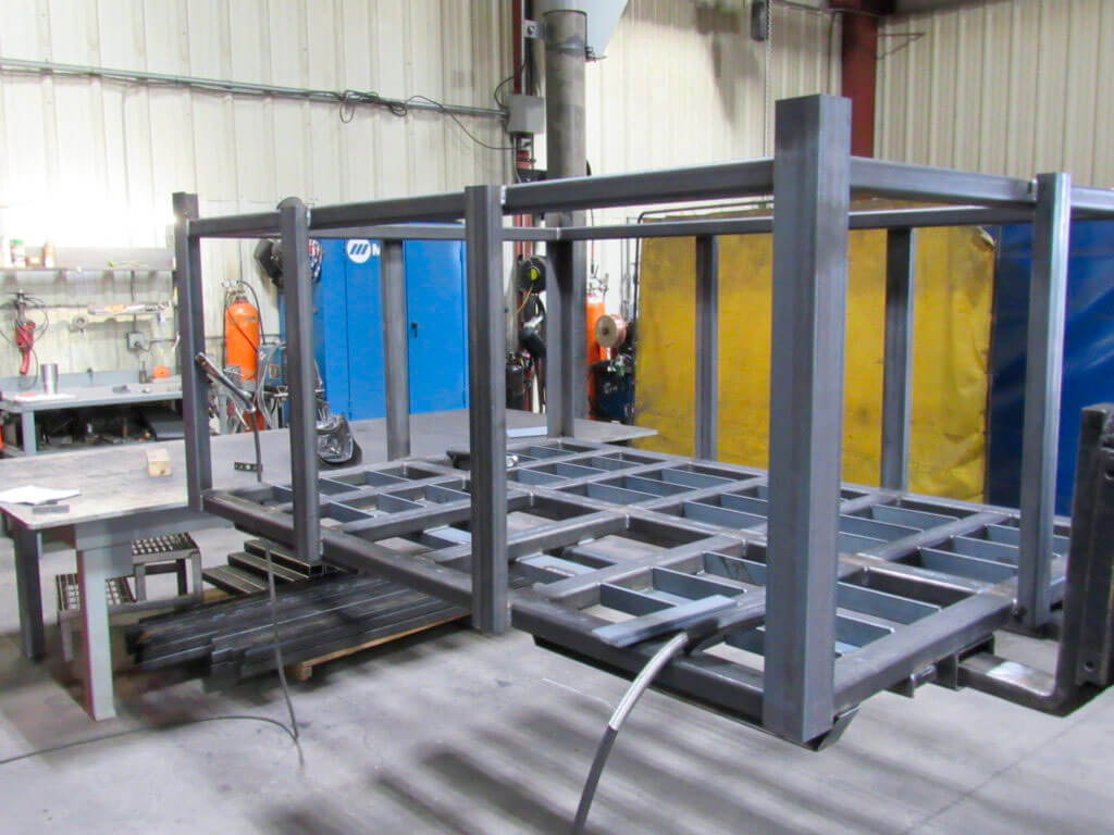 custom metal frame being fabricated in Pennsylvania